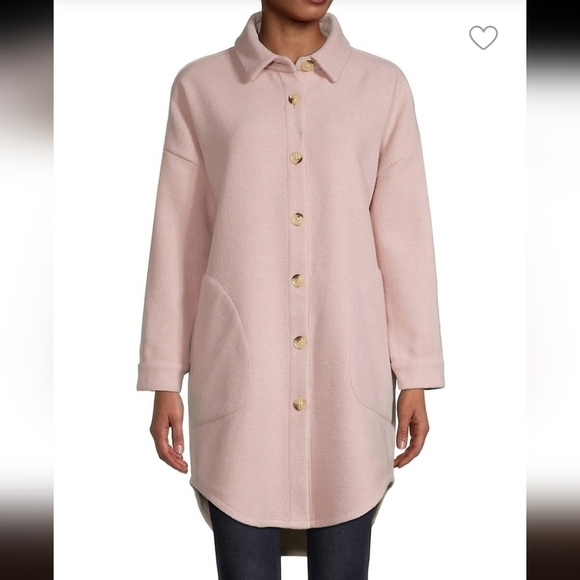 Design Lab Lord & Taylor Jackets & Blazers - Design Lab Pink Textured Button-Front Jacket Shacket
